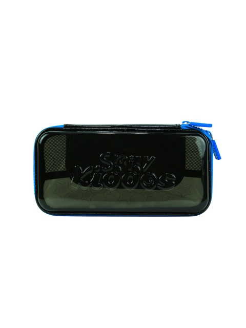 Smily Kiddos Kids Black & Blue Solid Small Pencil Case