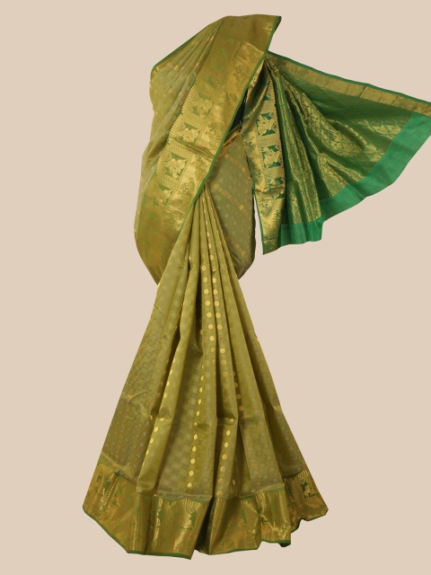 Pothys Green Woven Design Pure Silk Saree