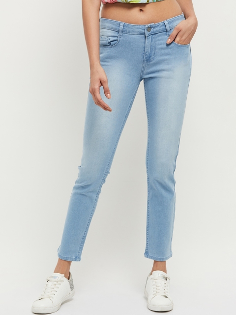 max Women Blue Skinny Fit Heavy Fade Jeans