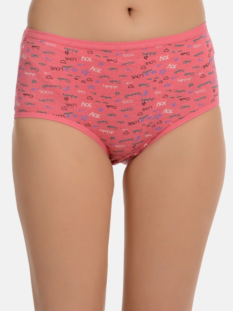mod & shy Women Pink & Black Printed Basic Briefs MU64M