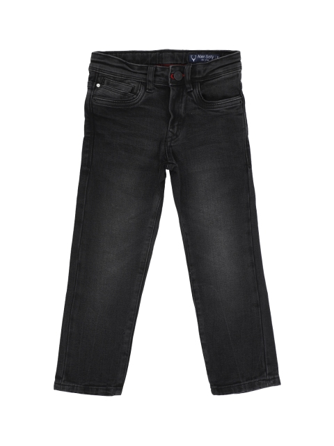Allen Solly Junior Boys Black Skinny Fit Light Fade Jeans