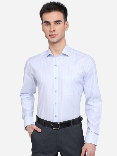 JADE BLUE Men Blue Striped Casual Shirt