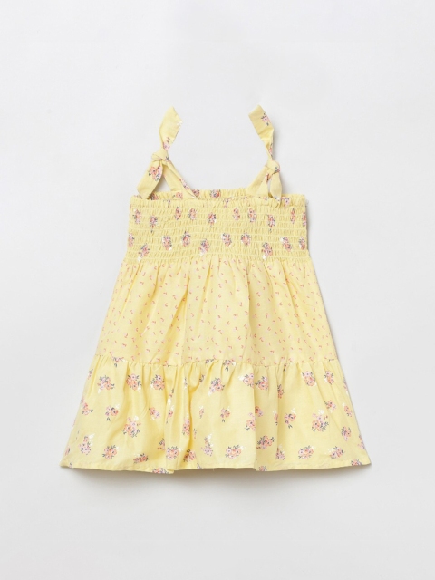 max Yellow Floral A-Line Dress