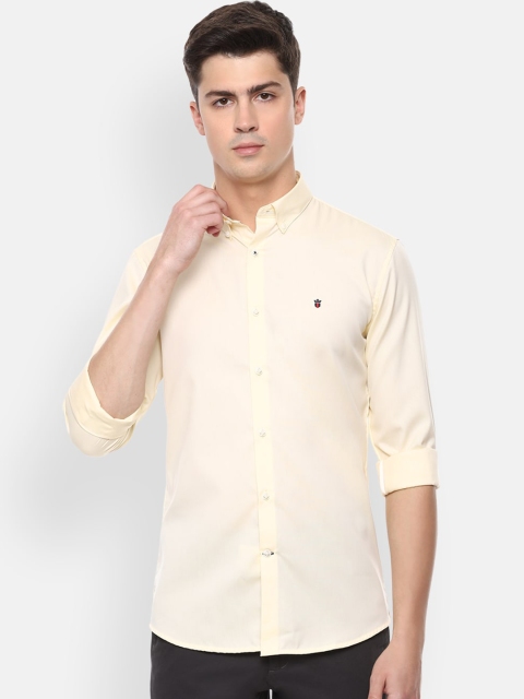 Louis Philippe Sport Men Yellow Slim Fit Casual Shirt