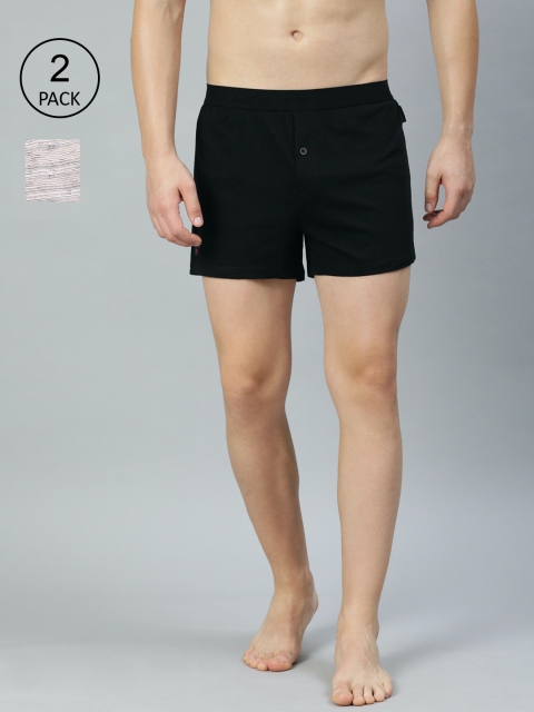 THE BEAR HOUSE Men Pack Of 2 Assorted Cotton Boxers TBH-FLEA-S