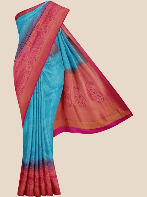 KLM Fashion Mall Turquoise Blue & Pink Woven Design Zari Silk Blend Banarasi Saree
KLM Fashion Mall Turquoise Blue & Pink Woven Design Zari Silk Blend Banarasi Saree