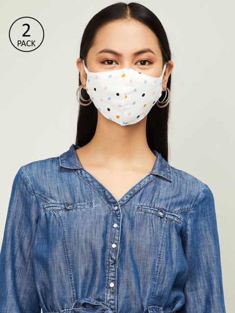 Ginger by Lifestyle Women Pack Of 2 Printed 2-Ply Reusable Cotton Cloth Face Masks, White
Ginger by Lifestyle Women Pack Of 2 Printed 2-Ply Reusable Cotton Cloth Face Masks, White