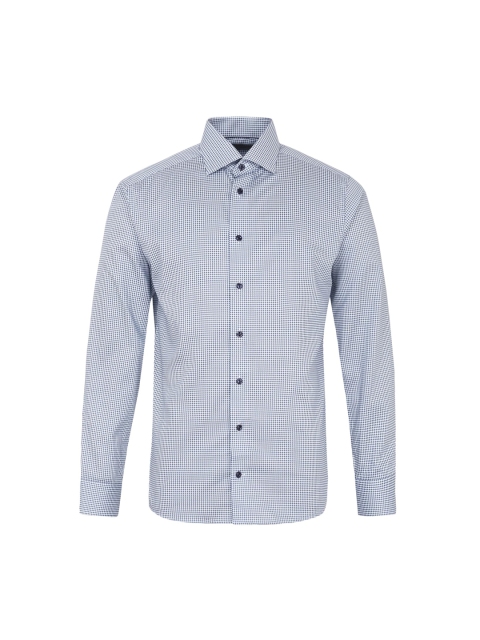 Eton Men White Casual Printed Dress Shirt