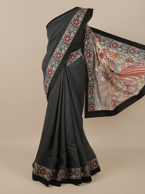 Pothys Grey Jute Silk Saree