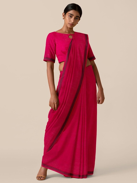 Taneira Pink Pure Cotton Mangalagiri Saree