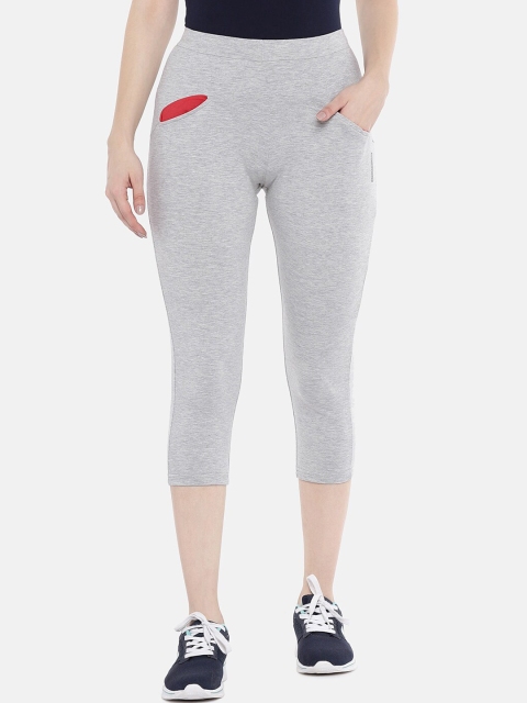 Sweet Dreams Women Grey Melange Solid Cotton Capri