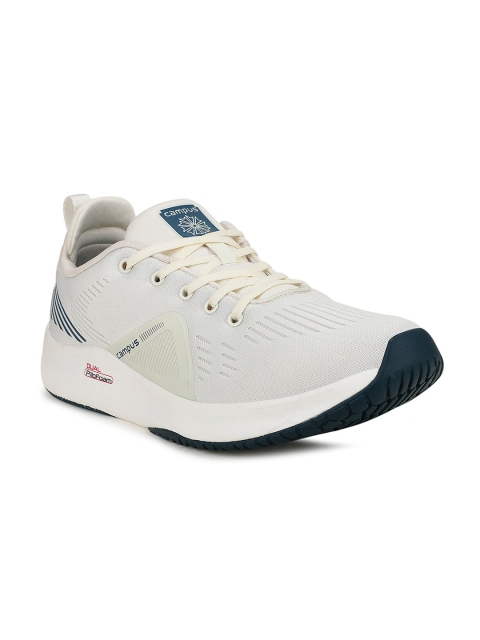 Campus Men Off White Mesh Running Non-Marking Shoes