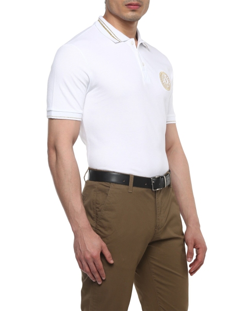 Versace Jeans Couture Men White Polo Collar T-shirt