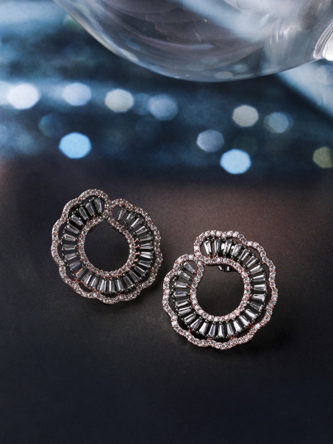 THE AAB STUDIO Rose Gold-Plated & Gunmetal-Toned Circular Studs