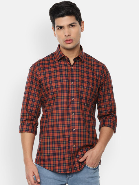 Louis Philippe Sport Men Orange & Navy Blue Slim Fit Checked Casual Shirt
Louis Philippe Sport Men Orange & Navy Blue Slim Fit Checked Casual Shirt