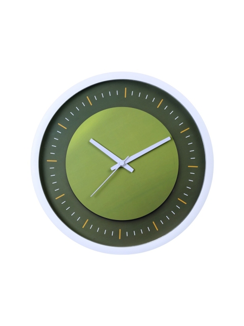 Bodh Design Green & White Printed Contemporary Wall Clock