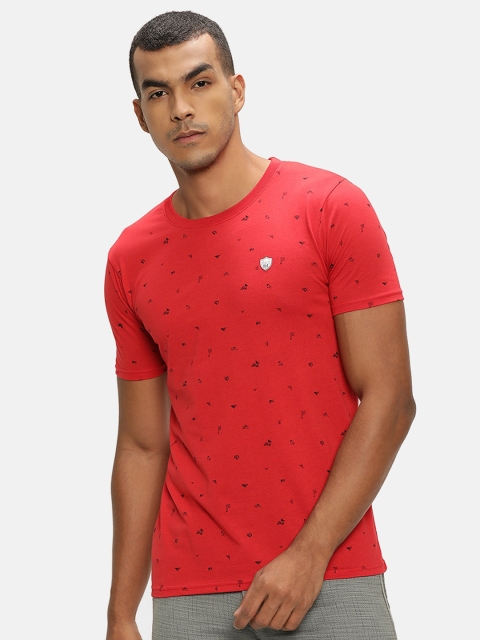 V2 Value & Variety Men Red Printed T-shirt