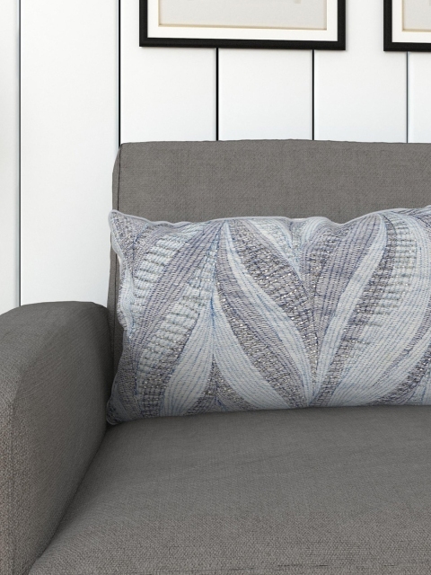 Home Centre Blue & Grey Quirky Rectangle Cushion Covers