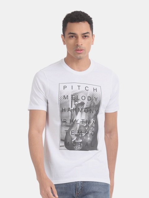 Colt Men White Printed T-shirt