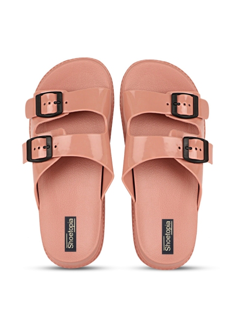 Shoetopia Women Pink Solid Open Toe Flats