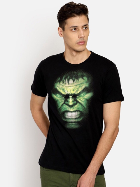 Free Authority Men Black Hulk Printed T-shirt