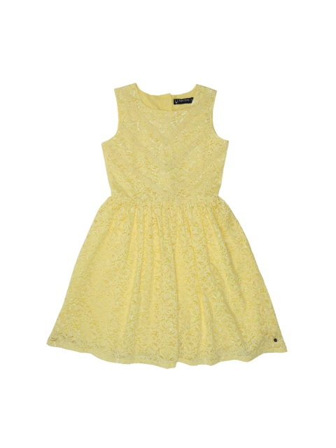 Allen Solly Yellow Floral Dress
