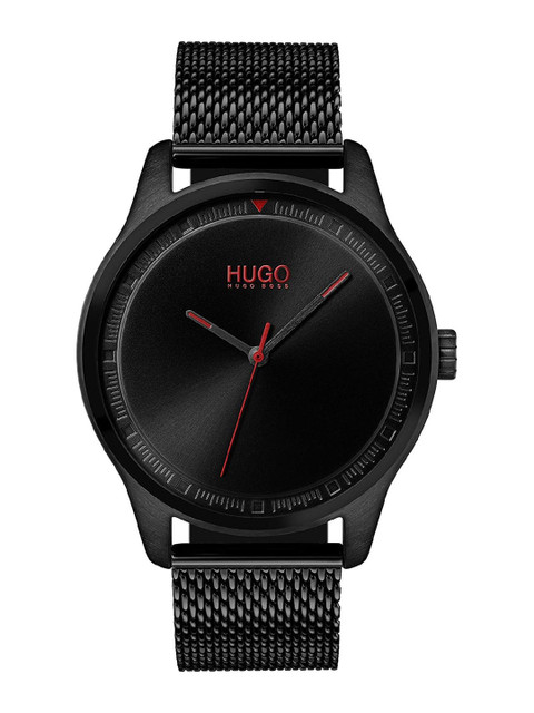 Hugo Boss Men Black Dial & Black Stainless Steel Bracelet Style Straps Analogue Watch
Hugo Boss Men Black Dial & Black Stainless Steel Bracelet Style Straps Analogue Watch