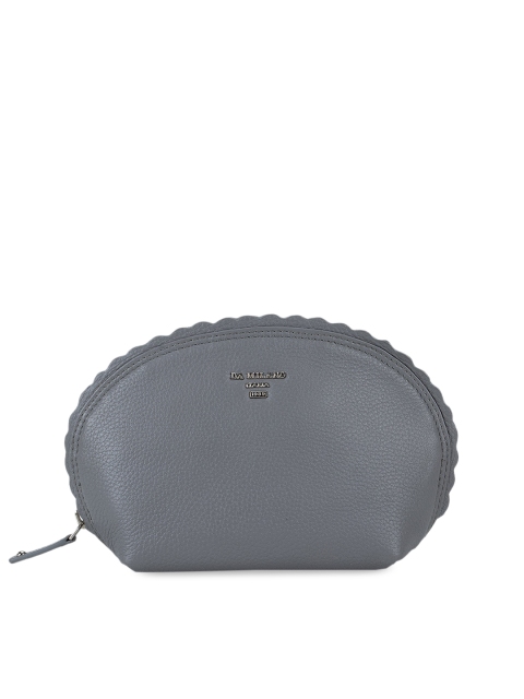Da Milano Unisex Grey Solid Pouch
