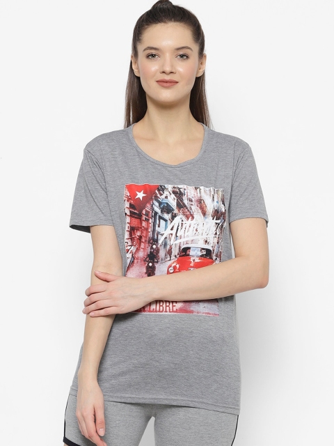 VIMAL JONNEY Women Grey & Red Printed Night suit
