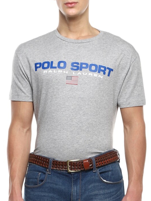 Polo Ralph Lauren Men Grey Brand Logo T-shirt