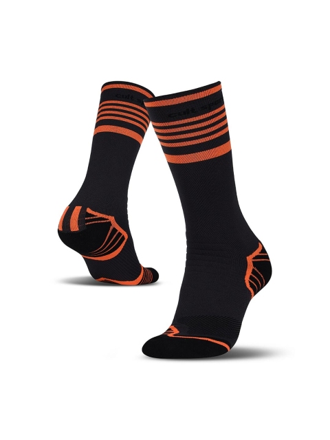 Cultsport Black & Orange Patterned Signature Ergo Calf-Length Socks