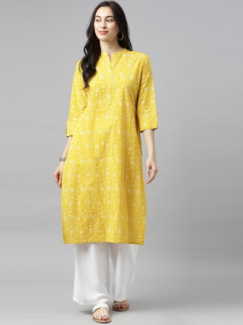 BEVERLY BLUES Women Yellow Ethnic Motifs Embroidered Keyhole Neck Chikankari NA Kurta
BEVERLY BLUES Women Yellow Ethnic Motifs Embroidered Keyhole Neck Chikankari NA Kurta