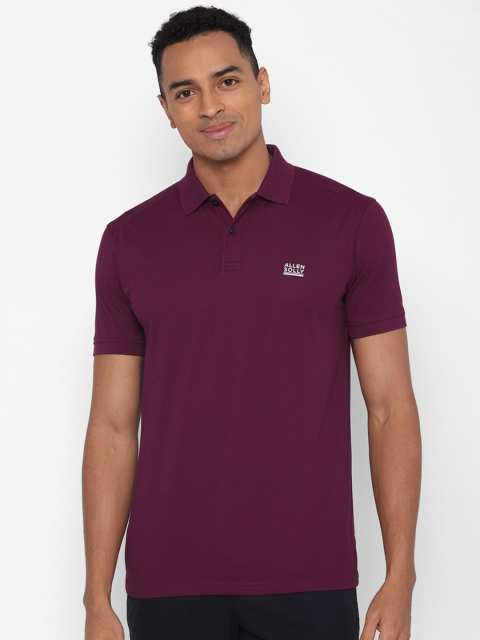 Allen Solly Men Purple Polo Collar T-shirt