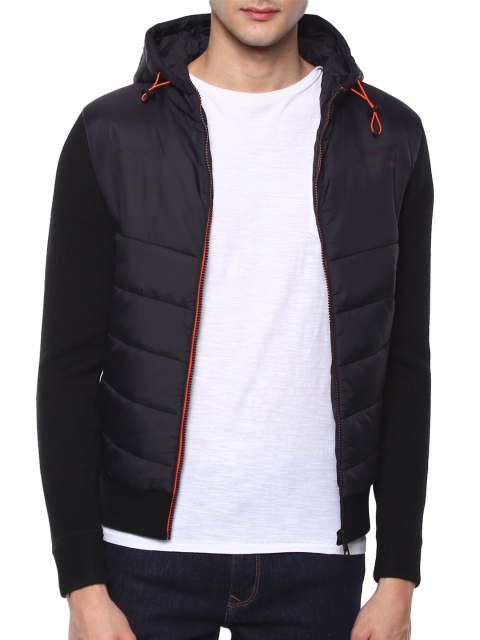 HACKETT LONDON Men Black Acrylic Puffer Jacket