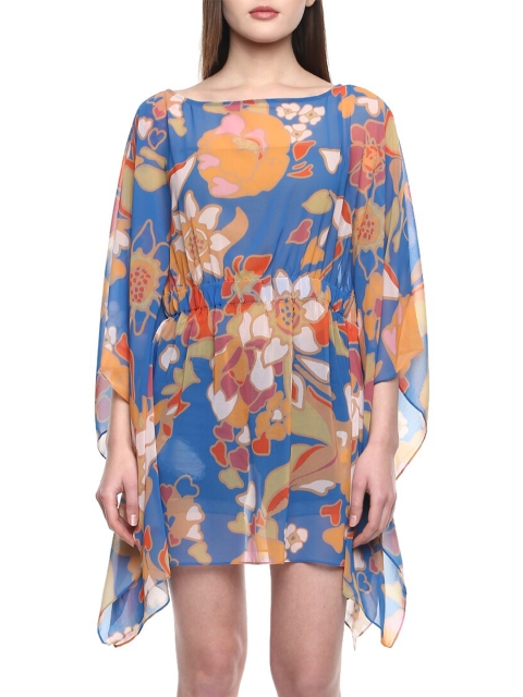 Ted Baker Blue Floral Kaftan Top