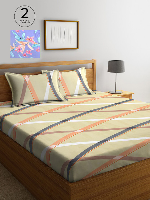 KLOTTHE Multicoloured Geometric 210 TC 2 King Bedsheet with 4 Pillow Covers, Multi
KLOTTHE Multicoloured Geometric 210 TC 2 King Bedsheet with 4 Pillow Covers, Multi