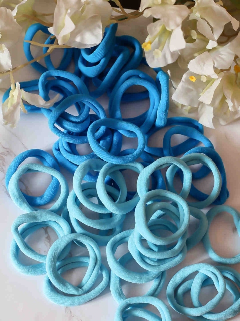 Bellofox Women Pack of 50 Blue Ponytail Holders