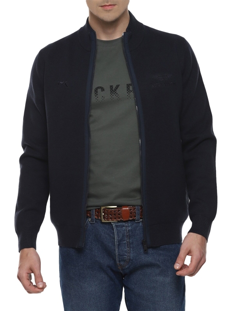 HACKETT LONDON Men Navy Blue Front-Open