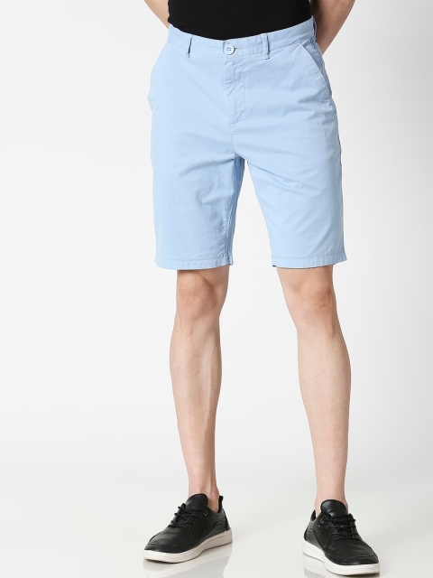 Bewakoof Men Blue Mid-Rise Regular Shorts