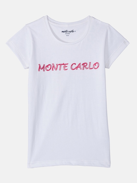 Monte Carlo Girls Off White & Red Regular Top