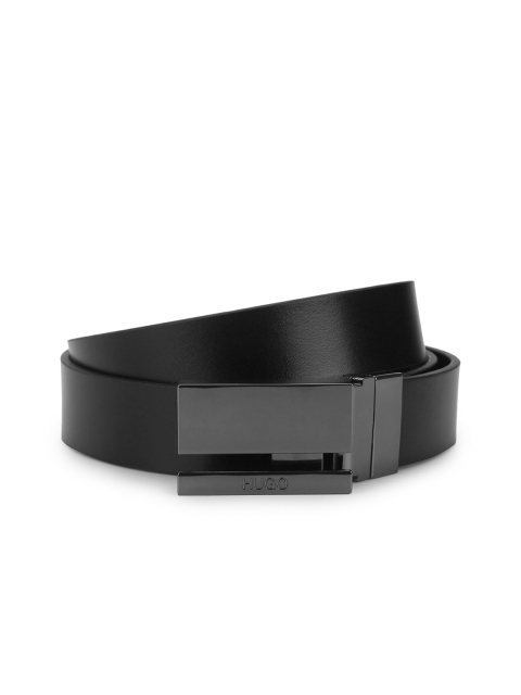HUGO Men Black Leather Belt