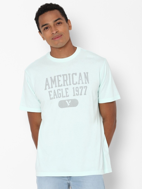 AMERICAN EAGLE OUTFITTERS Men Sea Green Grey Brand Logo Printed Cotton Pure Cotton T-shirt
AMERICAN EAGLE OUTFITTERS Men Sea Green Grey Brand Logo Printed Cotton Pure Cotton T-shirt