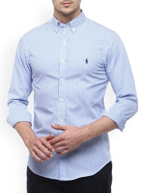 Polo Ralph Lauren Men Blue Striped Casual Shirt