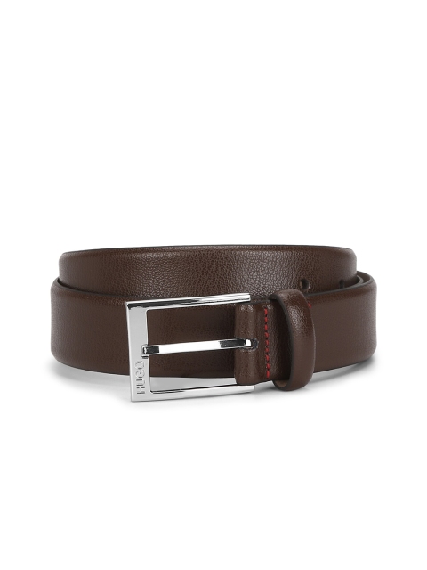 HUGO Men Brown Leather Belt