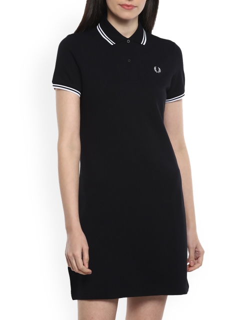 Fred Perry Black T-shirt Dress