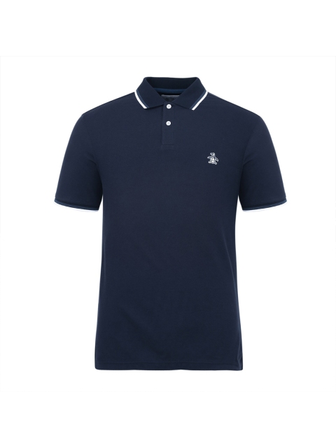 Original Penguin Men Navy Blue Polo Collar T-shirt