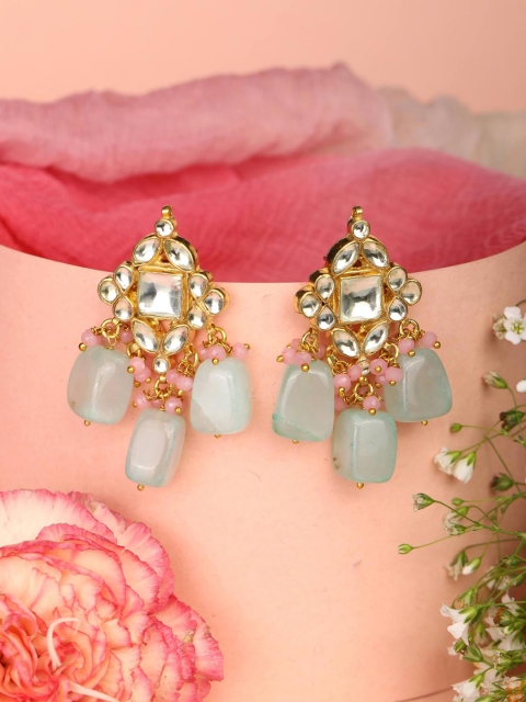 Priyaasi Blue Contemporary Drop Earrings