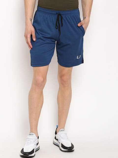 V2 Value & Variety Men Blue Mid-Rise Sports Shorts