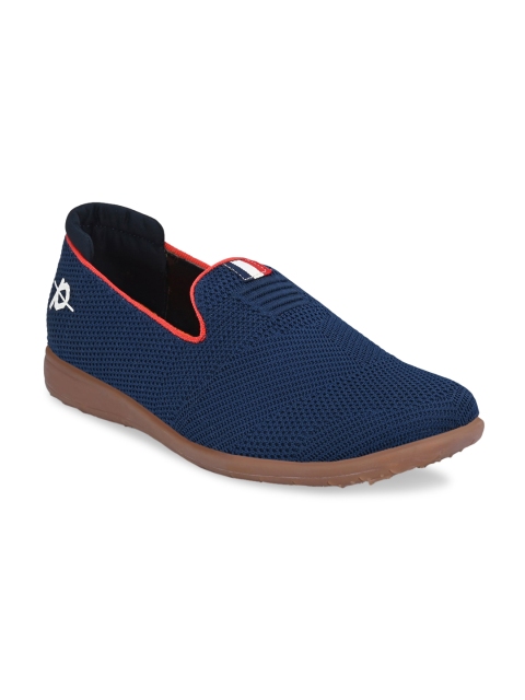 Provogue Men Blue Woven Design Slip-On Sneakers