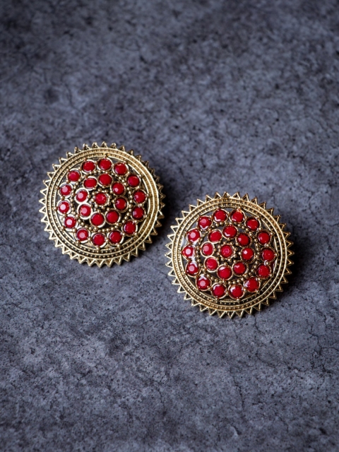 MORKANTH JEWELLERY Red Gold Plated Circular Artificial Beaded Handcrafted Studs Earrings
MORKANTH JEWELLERY Red Gold Plated Circular Artificial Beaded Handcrafted Studs Earrings